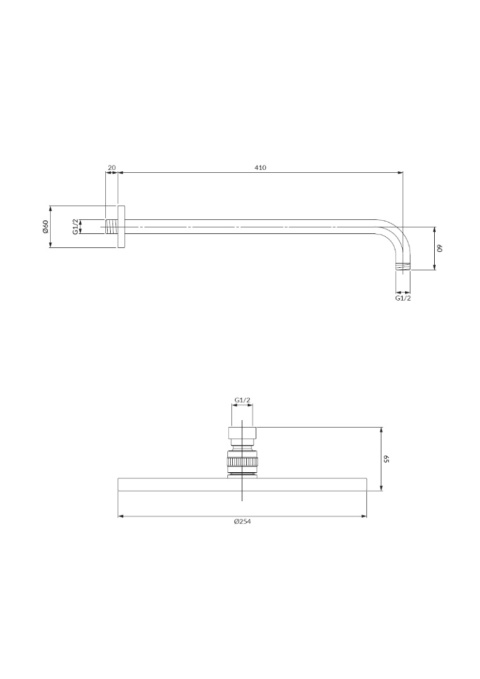 Omnires Slimline Wgset Glb Deszczownica Okr G A Z Ramieniem Mosi Na